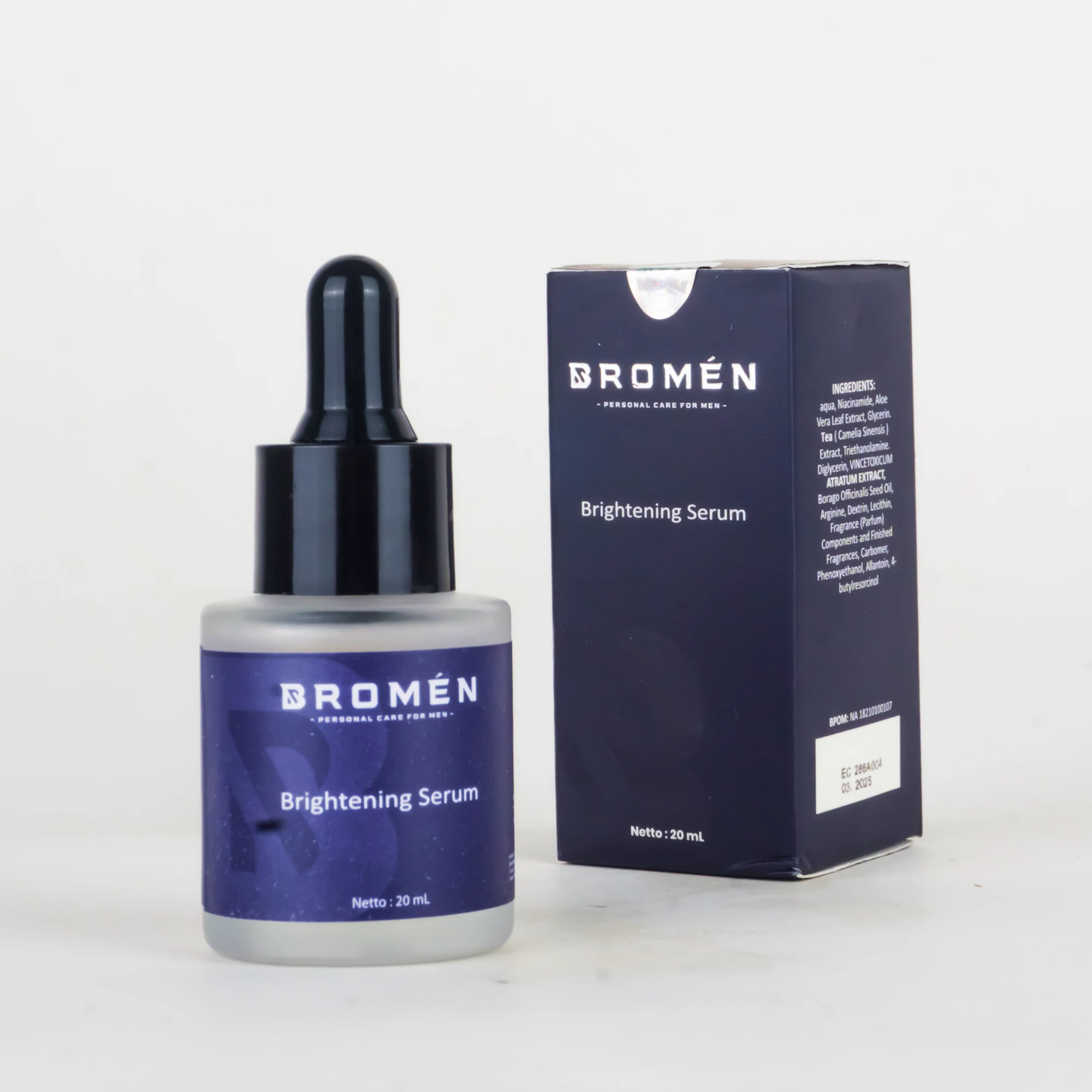 bromen brightening serum closeup with box